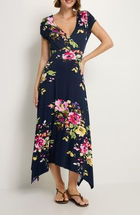 Lascana Womens Handkerchief Hem Dress in Navy Printed at Nordstrom, Size 10