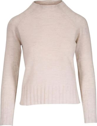 Kinross Cashmere Maglione con scollo a imbuto - Toni neutri