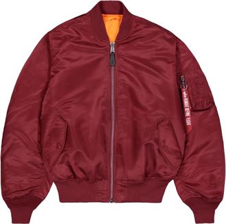 Alpha Industries Omkeerbare Bomberjas Ma-1 Stijl - Heren - Bomber jackets - Rood - M - Nylon - Jassen