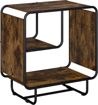 vidaXL Aparador Roble Ahumado 60 X 37.5 X 64.5 Cm Madera De Ingenier&iacute;a Vidaxl