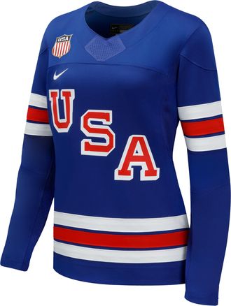 Nike Womens Team USA Hockey Jersey in Blue | P34763USAH-DRY