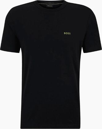HUGO BOSS Mens TEE Black/Gold Stretch T-Shirt - Size: 40