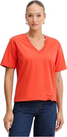 Karl Lagerfeld Dames, Tops, Oranje, Maat: XS Katoen