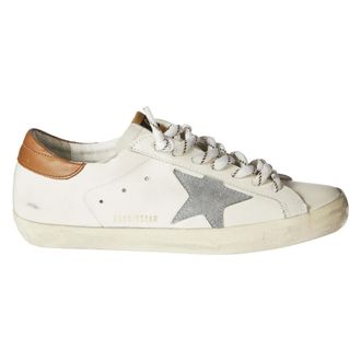 Golden Goose Sneakers, male, White, Size: 10 US Leather Superstar Toe Sneakers
