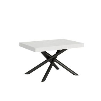 Itamoby Mesa extensible 90x140/400 cm efecto madera fresno blanco, hierro