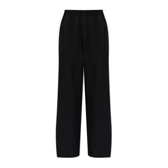 Balenciaga Wol zijden broek met wijde pijpen - Heren - Broeken - Zwart - Maat: M Zijde