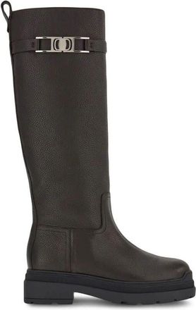 Ferragamo Vara-Chain Detail Boots