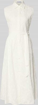 Mango Maxikleid mit Bindeg&uuml;rtel Modell CATA in Offwhite, Gr&ouml;&szlig;e XL