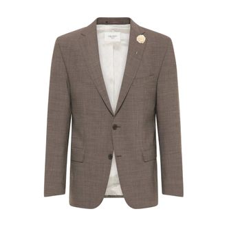 Carl Gross Carl Gross - Colbert Jacket Shelby SV - Heren - Jassen - Bruin - Maat: 2XL Wol