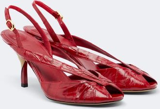 Jacquemus Salones peep-toe Poisson de piel