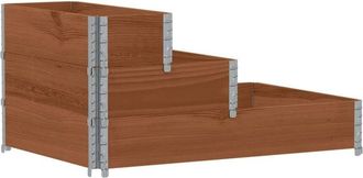 vidaXL 3-Tier Raised Bed Brown 120x80 cm Solid Wood Pine Vidaxl