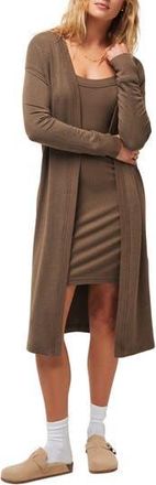 Travis Mathew Resort Use Long Cardigan in Heather Cocoa Brown at Nordstrom Rack, Size X-Large