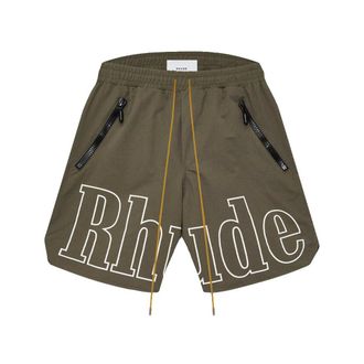 Rhude RH Logo Shorts - Swimwear - Hombre - Verde - S