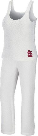 WEAR by Erin Andrews Womens WEAR by Erin Andrews Cream St. Louis Cardinals Plus Size Cozy Scoop Neck Tank Top & Pants Set at Nordstrom, Size 4X
