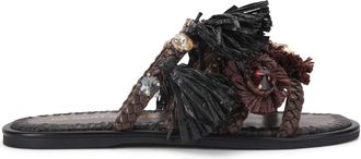 Kurt Geiger Womens Leather Roxie Sandals - Brown - Size UK 6