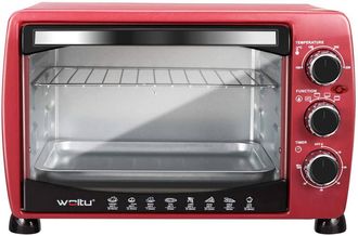 Woltu Woltu Forno Elettrico 20 Litri Forno Per Pizza Fornetto Piccolo. Potenza 1400 W Rosso