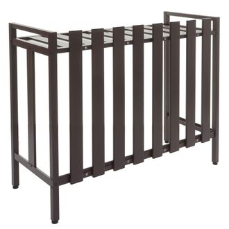 Hhg Hhg - Cubierta Para Aire Acondicionado/bomba De Calor 398, Cubierta Rejilla Protectora Estante Para Plantas, Metal 80x90x39cm, Marr&oacute;n