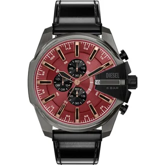 Diesel Mega Chief Gunmetal Chronograph Watch, 48mm in Black at Nordstrom