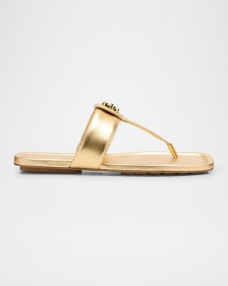 Marc Jacobs The Dual T Metallic Sandals