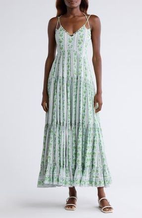 Alicia Bell Scarlett Tiered Cover-Up Maxi Dress in Open Green at Nordstrom Rack, Size X-Small
