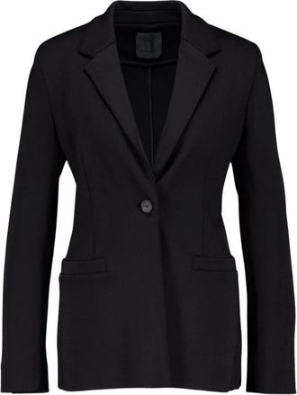 Givenchy Zwart Mesh Slim Fit Blazer - Dames - Blazers - Zwart - S - Leer - Jassen