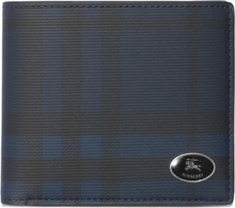 Burberry Geruite portemonnee - Blauw
