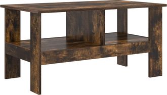 vidaXL Mesa De Caf&eacute; Roble Ahumado 90 X 50 X 45 Cm Madera De Ingenier&iacute;a Vidaxl