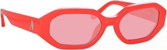 The Attico Authentieke Irene Bril - Premium Kwaliteit - unisex - Zonnebrillen - Roze - 54 MM - Accessoires