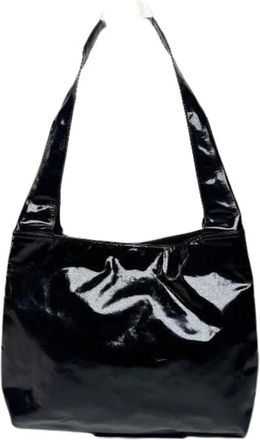 Gucci Pre-owned Vintage Leren Tote Bag - Dames - Vintage Shopper - Zwart - ONE Size - Leer - Vintage