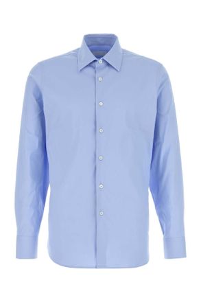 Prada Light Blue Stretch Poplin Shirt