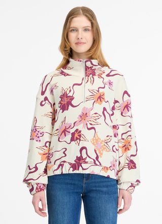 Ragwear Sweatshirt RAGWEAR IZZAR PRINT, Damen, Gr. L (40), beige (ecru), Sweatware, Obermaterial: 70% Baumwolle, 30% Polyester, bedruckt, regular fit h&uuml;ftlang