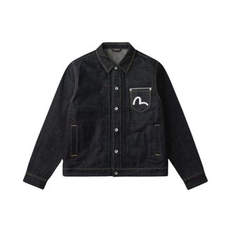 Evisu Heren, Jassen, Blauw, Maat: L Denim