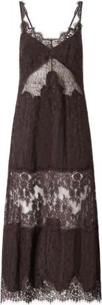 Pinko Pinko Jurken - Dames - Casual kleedjes - Bruin - L - Nylon - Kleedjes