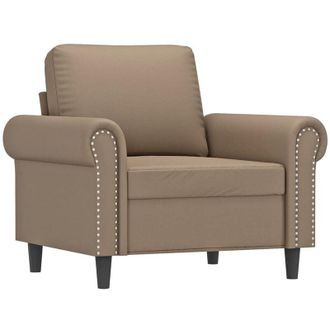 vidaXL Sill&oacute;n Cuero Sint&eacute;tico Color Capuchino 60 Cm Vidaxl