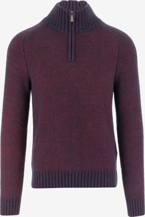 K-Way Wool Blend Sweater With Zipper At The Neck