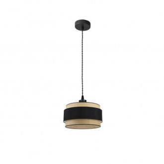 Fabrilamp Fabrilamp - Colgante Cilindrico Modelo Kandy Natural/negro