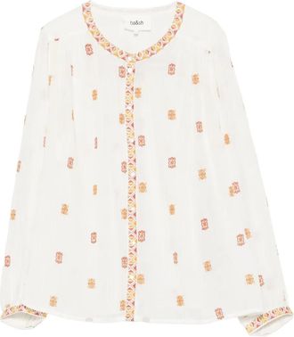 BA&SH Blusa Daphne con motivo geometrico - Bianco