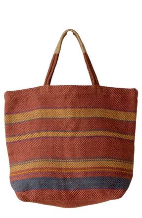 Will & Atlas Sedona Market Shopper Jute Tote in Red/Gold/Indigo at Nordstrom
