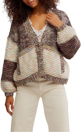 Free People Isabella Colorblock Cardigan in Moonbeam Combo at Nordstrom Rack, Size Small