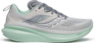 Saucony Womens Omni 22 Running Shoe In Gray/ Mint