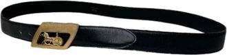 Celine Pre-owned Vintage Leren Riem - Dames - Vintage Accessoires - Zwart - ONE Size - Leer - Vintage