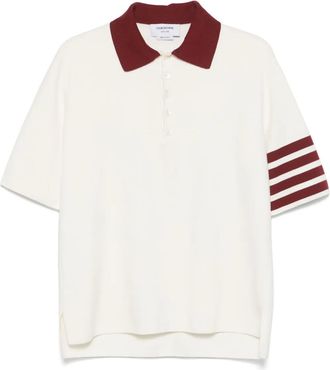 Thom Browne Polo con dettaglio a 4 righe - Toni neutri