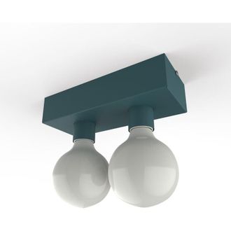 Lumicom Lumicom - boston m Plafoniera, 2XE27, max 42W, metallo, blu mediterraneo, 10X25cm