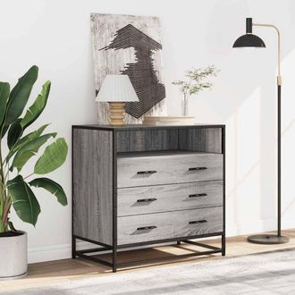 Berkfield Home Elegant Drawer Cabinet Grey Sonoma 70x41x70 cm Engineered Wood | Size: 70 x 41 x 70 cm