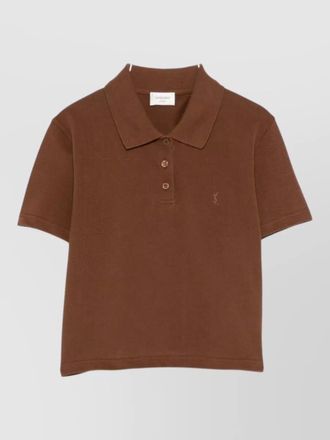 Saint Laurent cotton short-sleeve polo shirt