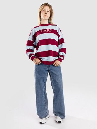 Roxy Strictly Stripes Oversized Jersey azul