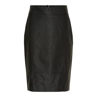 BTF-CPH Gonna a tubino in pelle effetto coccodrillo - - Skirts - Donna - Nero - S