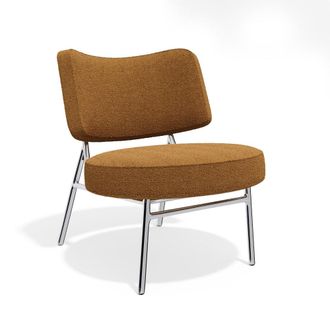 Sia Home Sill&oacute;n de sal&oacute;n tejido boucl&eacute; mostaza