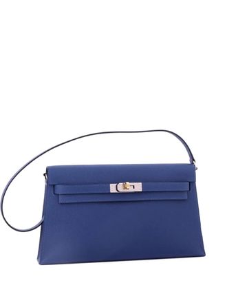 Herm&egrave;s Borsa a spalla Kelly Elan in pelle Epsom - Blu