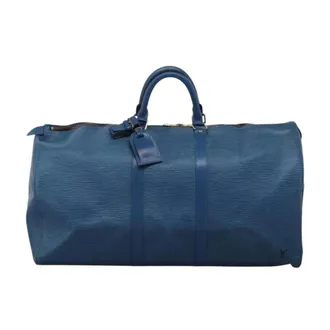 Louis Vuitton Pre-owned Weekend Bags, female, Blue, Size: ONE SIZE Pre-owned Keepall Travel Bag